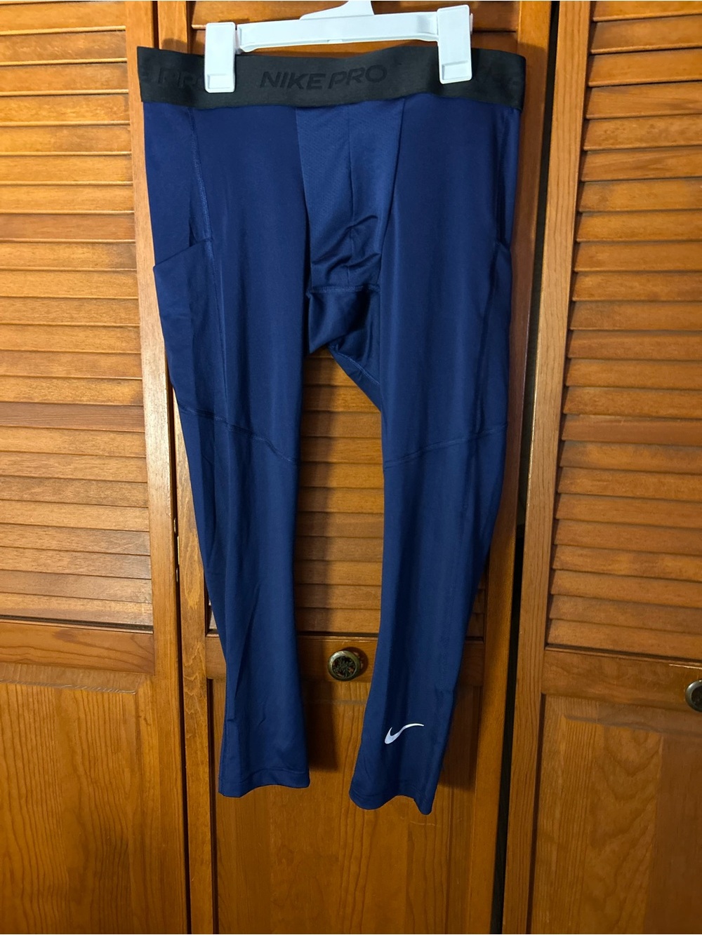 Nike Pro Dry-Fit 3/4 Navy Blue Mens Compression tights